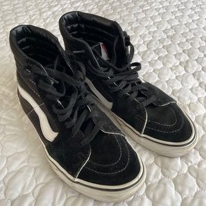 Vans Sk8 Hi Suede / Canvas Shoes Size M8 W9.5